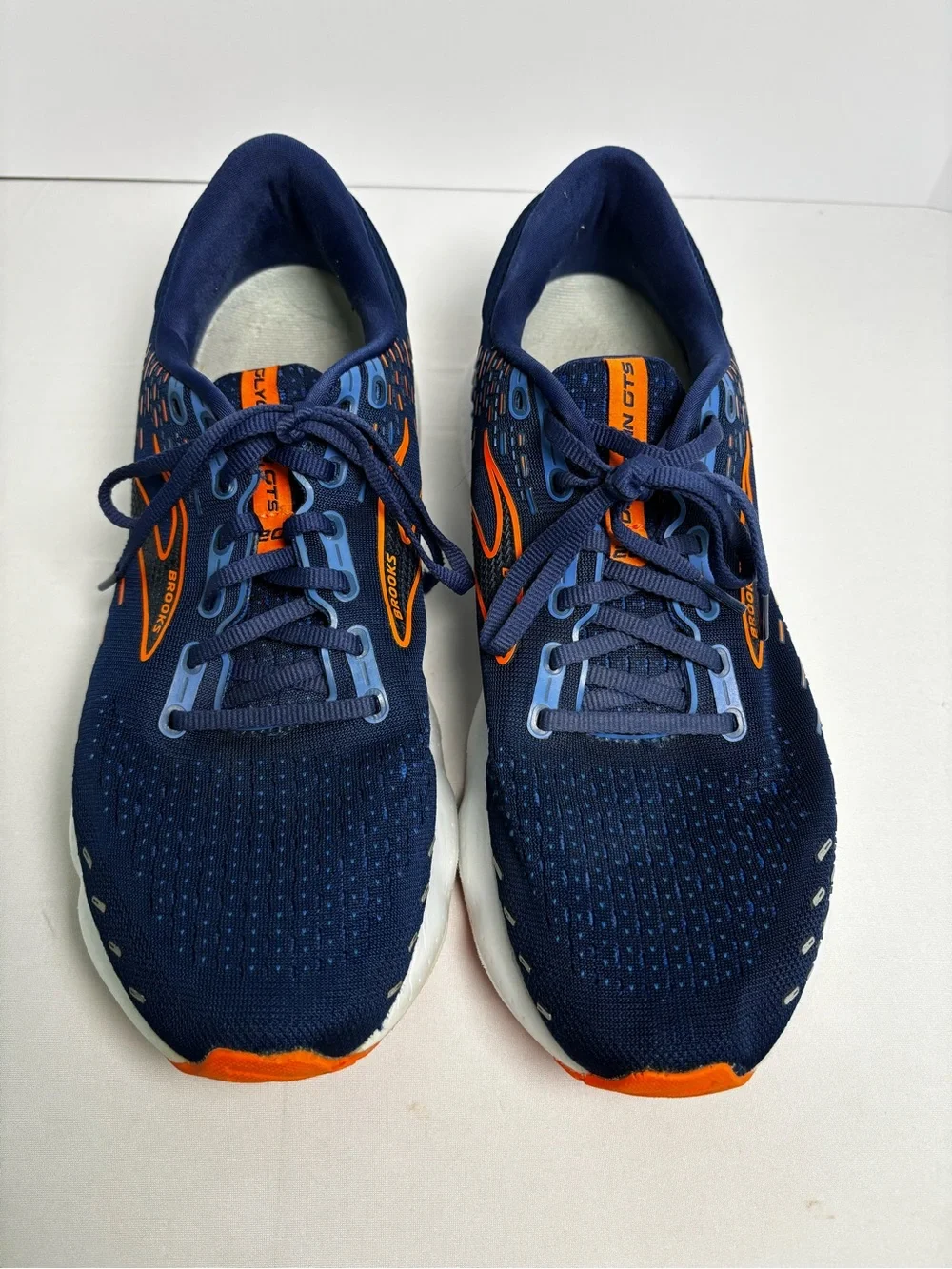 Brooks Glycerin GTS 20 Men’s 10.5 D Navy Orange Running Performance Shoes